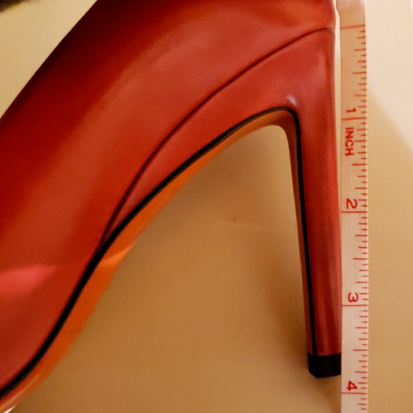 ❌ NWT Santoni Red Leather Stiletto Italian Pump - Picture 8 of 8